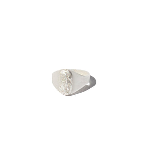 TOPH STONE RING CHUNKY SILVER