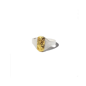 TOPH STONE RING SILVER-GOLD